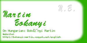 martin bokanyi business card